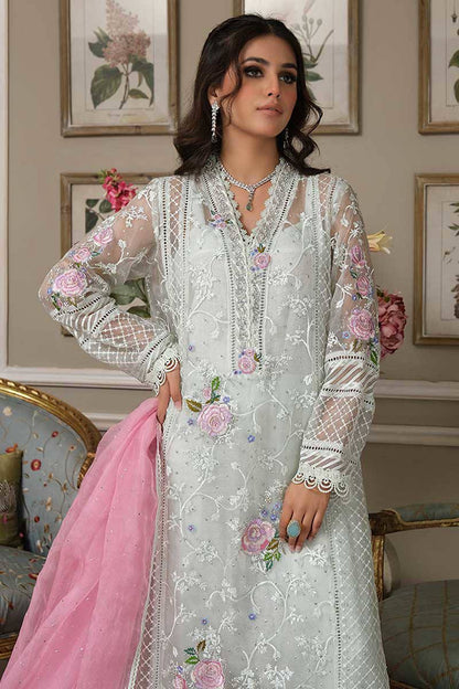 3PC ORGANZA EMBORIDED SUITS WITH ORGANZA EMB DUPATTA  SS-276