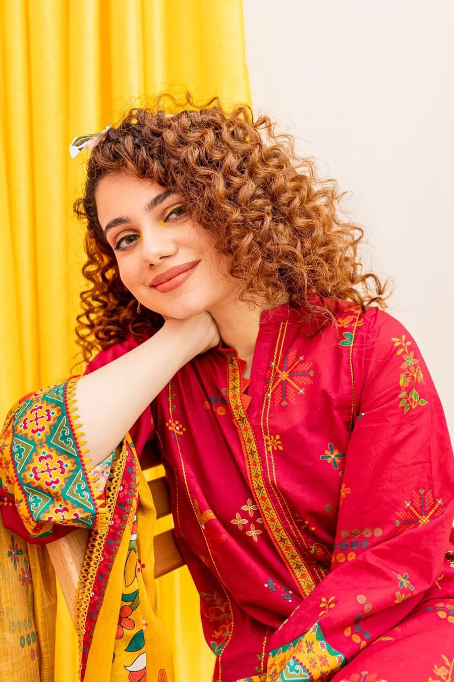 3PC DHANAK EMBORIDED SUITS WITH PRINTED PASHMINA WOOL SHAWL