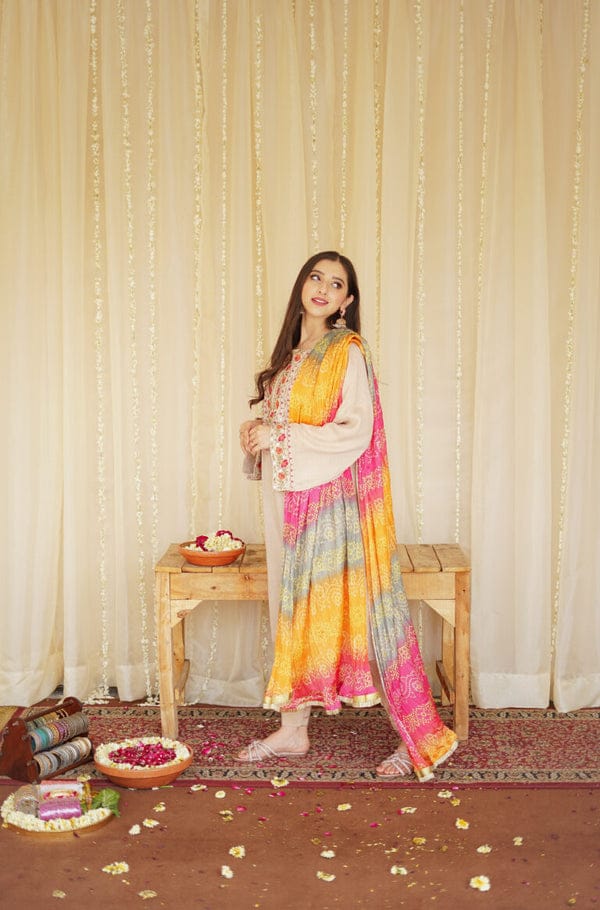 3PC DHANAK EMBORIDED SUITS WITH PRINTED PASHMINA WOOL SHAWL