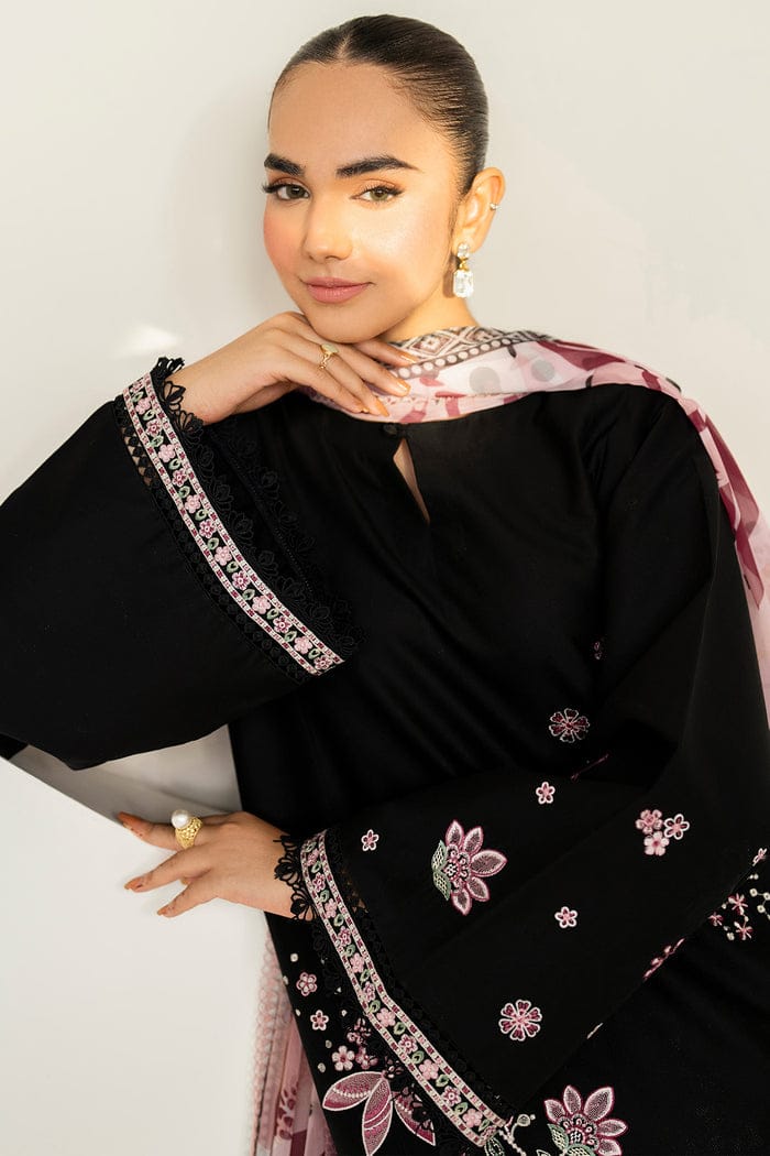 3PC DHANAK EMBROIDED SUIT WITH PASHMINA WOOL SHAWL SS-229